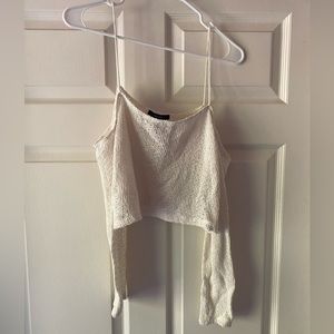 Forever 21 knit off shoulder top white top